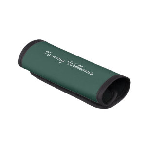 Minimalist Emerald Green Professional Simple Luggage Handle Wrap