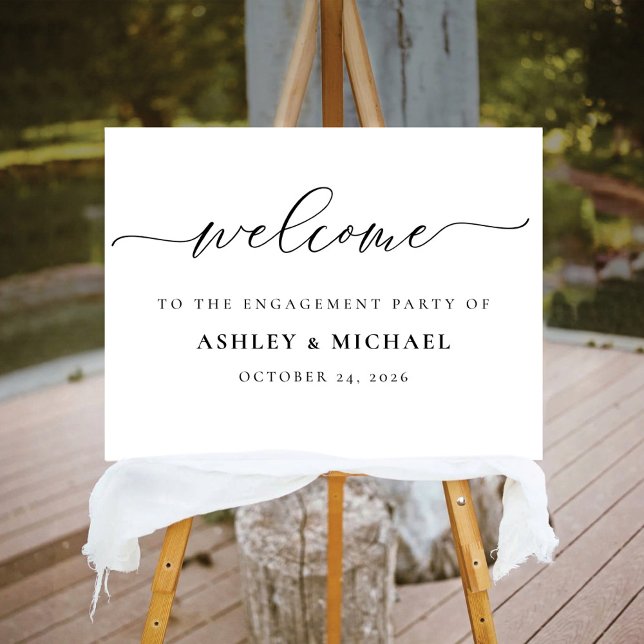 Minimalist Engagement Foam Boards, Welcome Sign (Creator Uploaded)