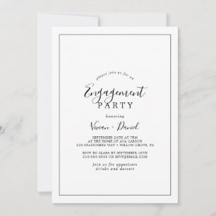 Minimalist Engagement Party Invitation