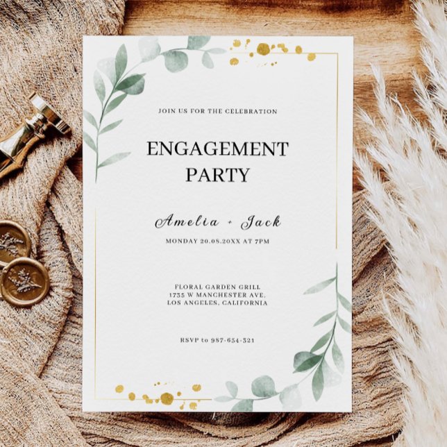 Minimalist Engagement Party Wedding Invitation  (Minimalist Engagement Party Wedding Invitation)