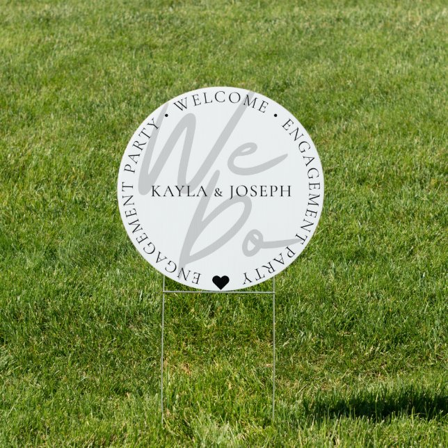 Minimalist Engagement Party Welcome sign (Insitu)