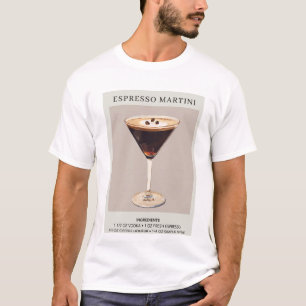 Minimalist Espresso Martini Decor Cocktail Party T-Shirt