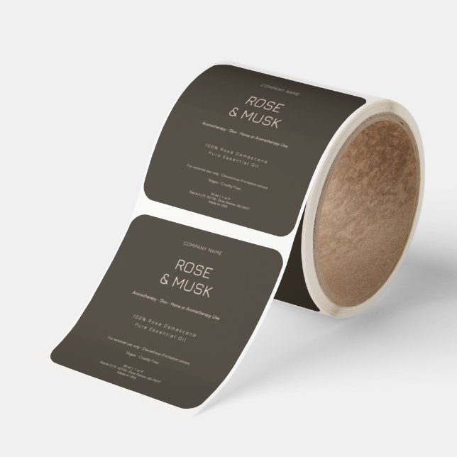 Minimalist Essential Oil Labels / Dropper Sticker (Roll)