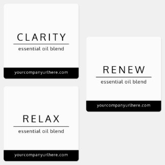 Minimalist Essential Oil Roller Bottle Labels