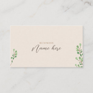 Minimalist Eucalyptus Boho Professional Chic  Business Card