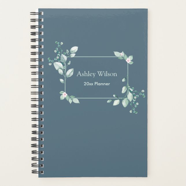 Minimalist Eucalyptus Greenery Botanical Planner (Front)