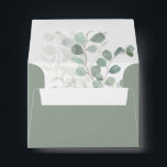 Minimalist Eucalyptus Self-Addressed RSVP Envelope<br><div class="desc">This minimalist eucalyptus self-addressed rsvp envelope is perfect for a rustic wedding. The design features watercolor elegant green eucalyptus leaves.</div>