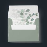 Minimalist Eucalyptus Self-Addressed RSVP Envelope<br><div class="desc">This minimalist eucalyptus self-addressed rsvp envelope is perfect for a rustic wedding. The design features watercolor elegant green eucalyptus leaves.</div>