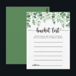 Minimalist Eucalyptus Simple Bucket List Cards<br><div class="desc">These minimalist eucalyptus simple bucket list cards are the perfect activity for a rustic wedding reception or bridal shower. The design features hand-painted watercolor green eucalyptus,  inspiring natural beauty.

Change the wording to suit any life event. Bucket list sign is sold separately.</div>