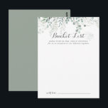 Minimalist Eucalyptus Wedding Bucket List Cards<br><div class="desc">These minimalist eucalyptus wedding bucket list cards are the perfect activity for a rustic wedding reception or bridal shower. The design features watercolor elegant green eucalyptus leaves.

Change the wording to suit any life event. Bucket list sign is sold separately.</div>