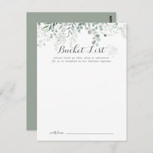  Minimalist Eucalyptus Wedding Bucket List Cards