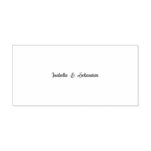 Minimalist Eucalyptus Wedding Initial Rubber Stamp