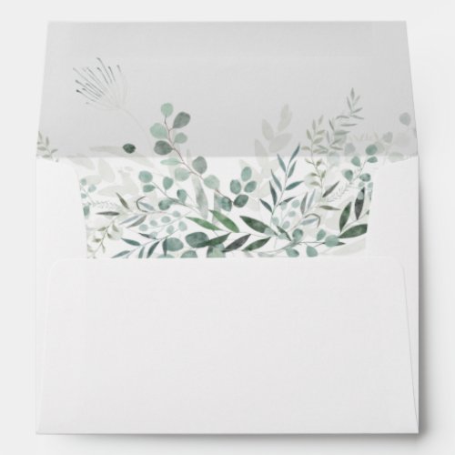  Minimalist Eucalyptus Wedding Invitation Envelope