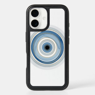 Minimalist Evil Eye in Modern Abstract Watercolor iPhone 16 Case