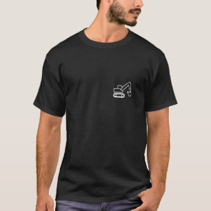 Minimalist Excavator Pocket Badge Icon Constructio T-Shirt