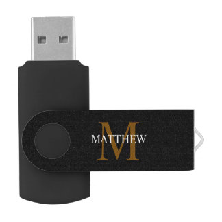 Minimalist Executive Black Flash Drive