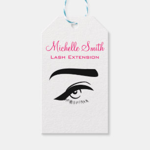 Minimalist Eye Black White Lash Extension Makeup  Gift Tags