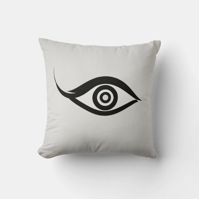  "Minimalist Eye Logo Pillow" Throw Pillow (Front)