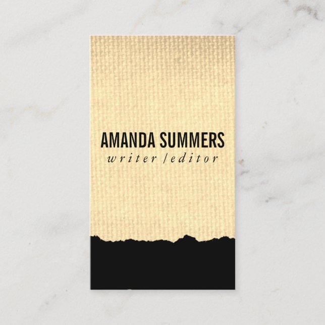 Minimalist Fabric Business Card (Front)