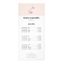 Minimalist Face Beauty Logo Makeup Artist Pink Rack Card