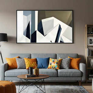 Minimalist Faceted Geometry Poster