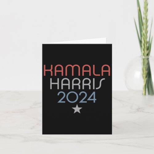 Minimalist Faded Red White Blue Kamala Harris 2024 Card