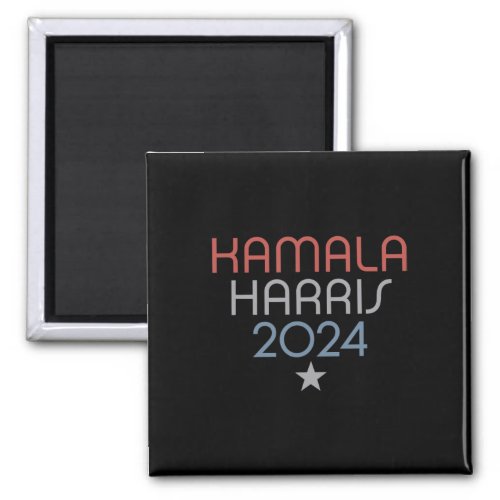 Minimalist Faded Red White Blue Kamala Harris 2024 Magnet