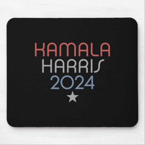 Minimalist Faded Red White Blue Kamala Harris 2024 Mouse Pad