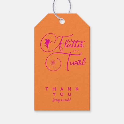 Minimalist Fairy Modern Birthday Thank You Gift Tags