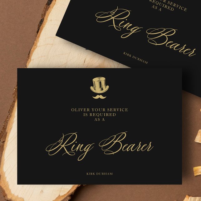 Minimalist Fake Golden Ring Bearer Luxury Wedding (Creator Uploaded)