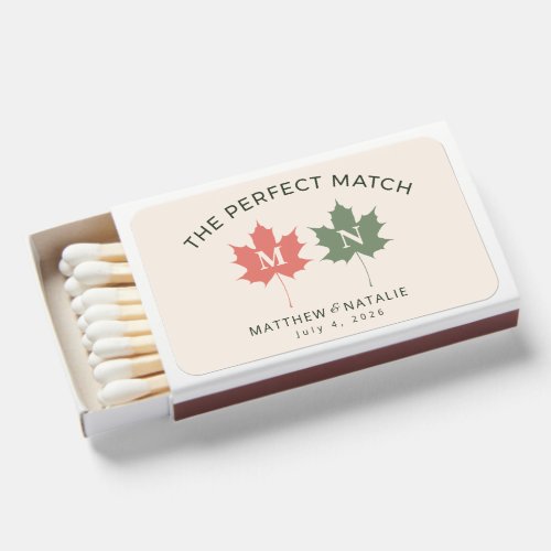 Minimalist Fall Maple Leaf Perfect Match Wedding