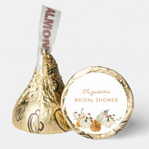 Minimalist Fall Pumpkin Floral Bridal Shower Hershey®'s Kisses®