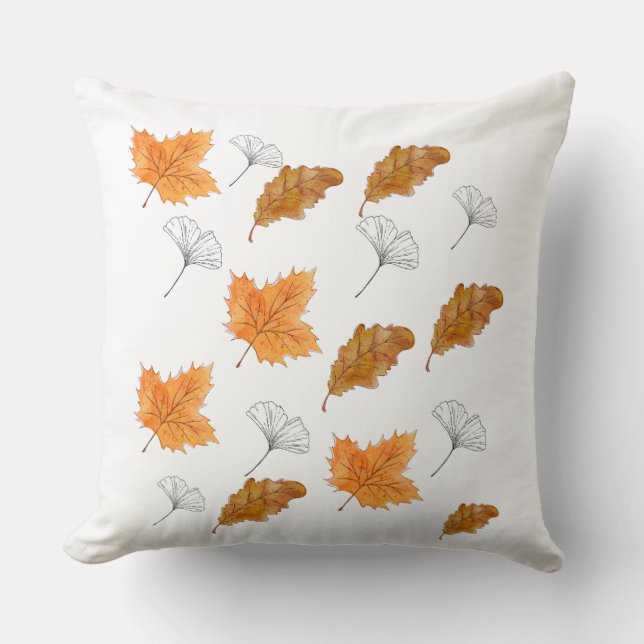 Minimalist Fall Throw Pillow – Abstract Neutral Ho (Front)
