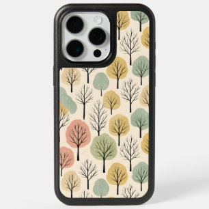 Minimalist Fall Tree Pattern Pastel Autumn Forest iPhone 15 Pro Max Case