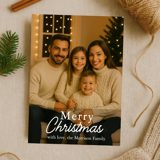 Minimalist Family Christmas Neutral Holiday Card (Creator Uploaded)