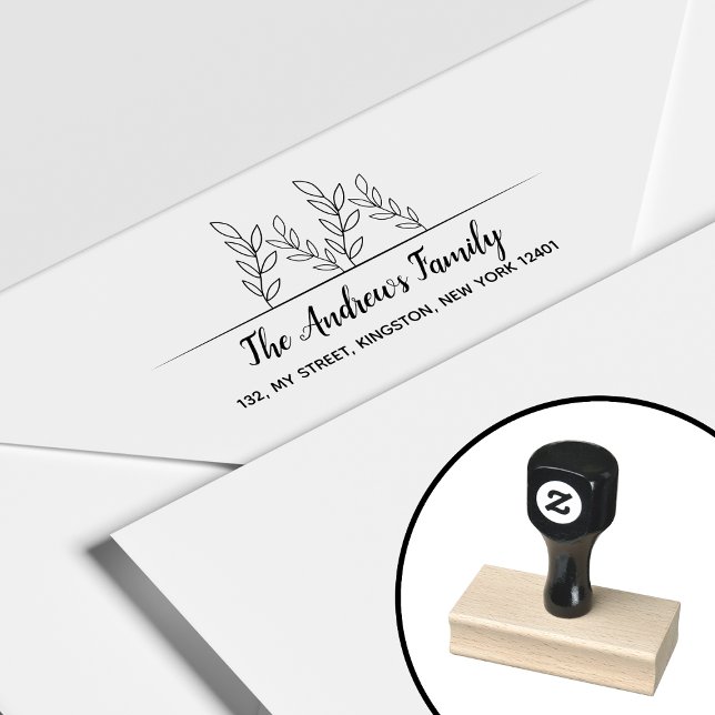 Minimalist Family Leaf Rubber Stamp (Creator Uploaded)