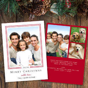 Minimalist Family Photo Christmas Holiday Card