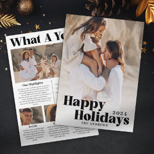 Minimalist Family Photo What A Year Christmas Holiday Card