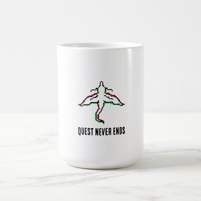 Minimalist Fantasy Dragon Art Coffee Mug (Center)
