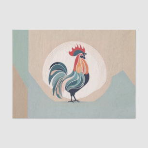Minimalist Farmhouse Rooster Decoupage Tissue Paper