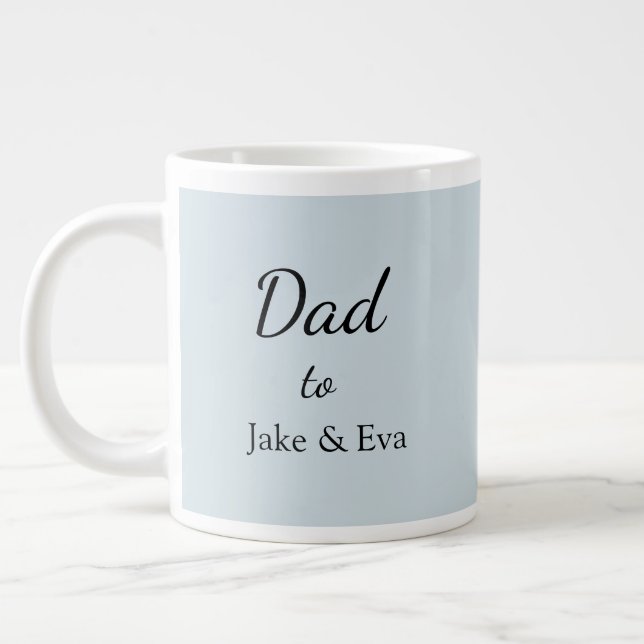 Minimalist Father's Day Coffee Mug | Kids Names  (Left)