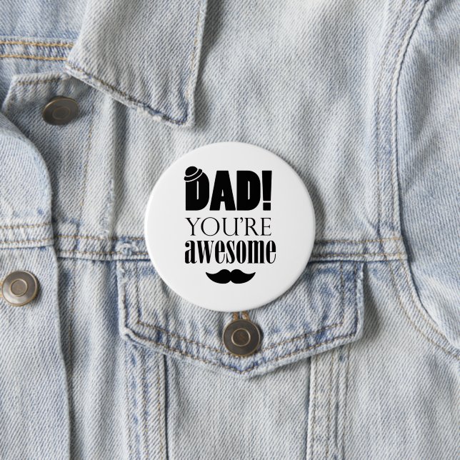 Minimalist Father's Day Typography Graphic! Button (In Situ)
