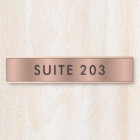 Minimalist Faux Copper Black Suite Number