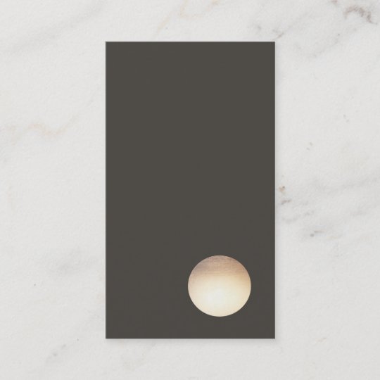 Minimalist Faux Gold Leaf Circle Business Card