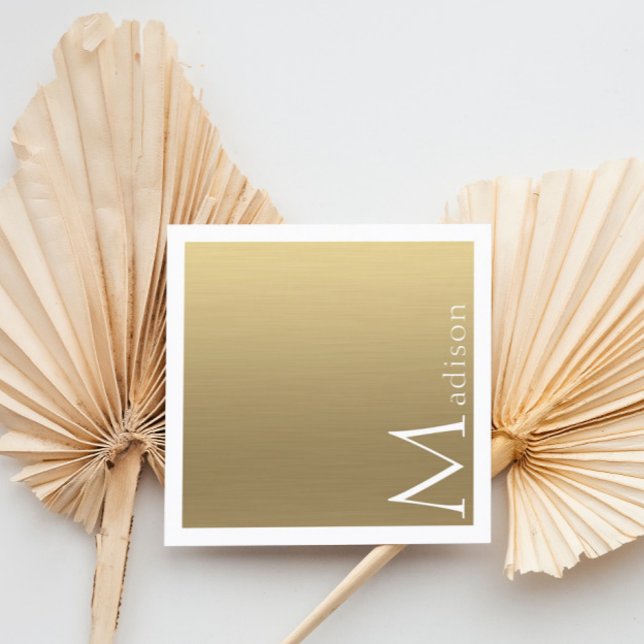 Minimalist Faux Gold Square Business Card (Creator Uploaded)