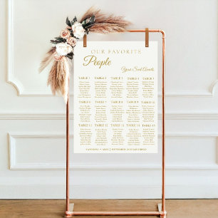 Minimalist Favorite People Wedding Seating Chart