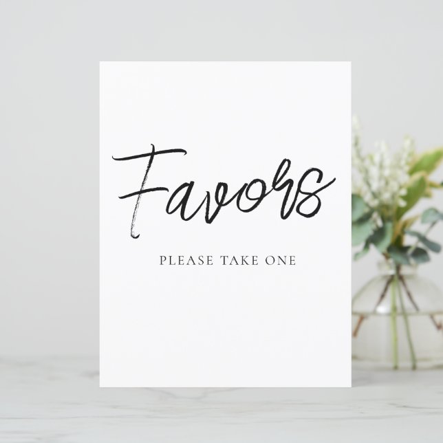 Minimalist Favors Party Sign (Standing Front)