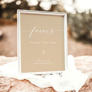 Minimalist Favors Sign, Boho Wedding Favor Sign