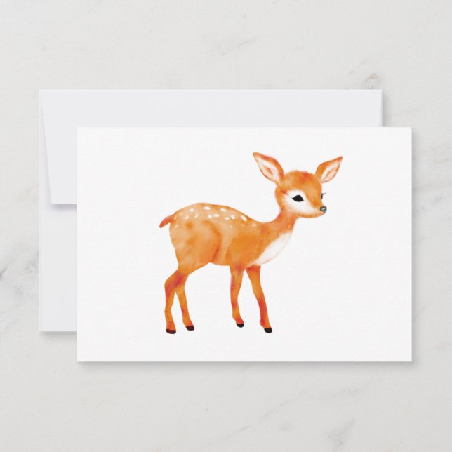Minimalist Fawn Blank Notecards (Front)