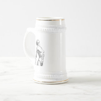 Minimalist Female Android Aesthetic Art - Bold Fut Beer Stein